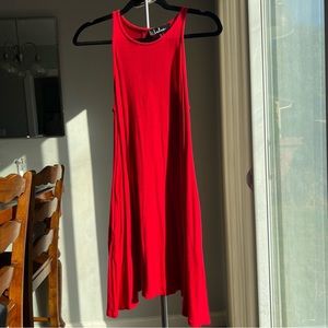 Lulus Casual Red Swing Tank Dress